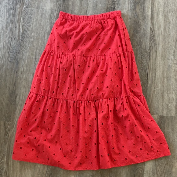 A New Day red eyelet skirt - Picture 8 of 8